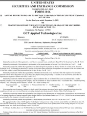 GCP Applied Technologies Inc. GCP Applied Technologies Inc.